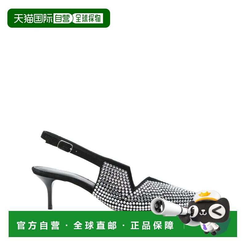 1h可退 香港直邮Coperni 女士 水晶精饰星星剪口低帮细跟高跟鞋 C