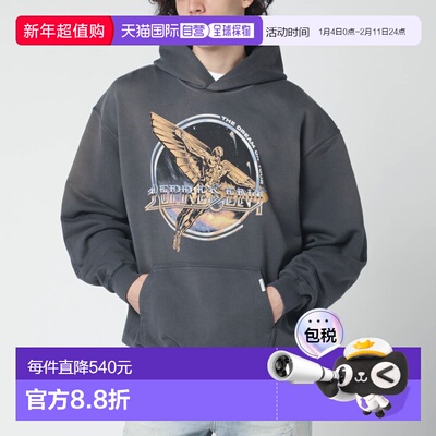 1h可退 香港直邮Represent 男士 灰色带Logo印花连帽衫 MLM100822