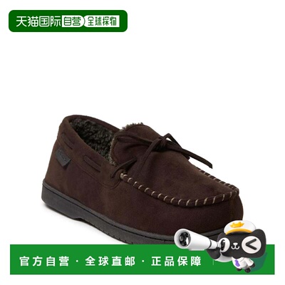 自营Dearfoams Men's Toby Microsuede Moccasin House Shoe Slip