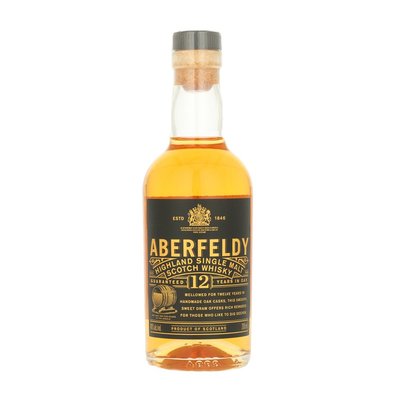 欧洲直邮Aberfeldy艾柏迪英国礼盒装洋酒200ml12年单一麦芽浓郁