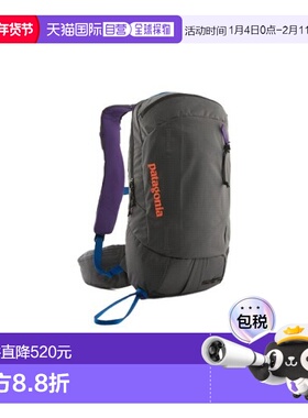 自营欧洲直邮PATAGONIA SNOWDRIFTER深灰色尼龙滑雪背包男女通用