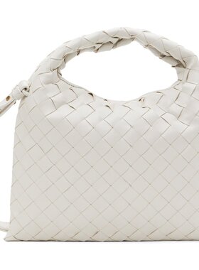 bottegaveneta葆蝶家女士白色迷你单肩包