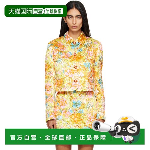 香港直邮versace 范思哲 女士 多色 Printed Silk Duchesse 夹克