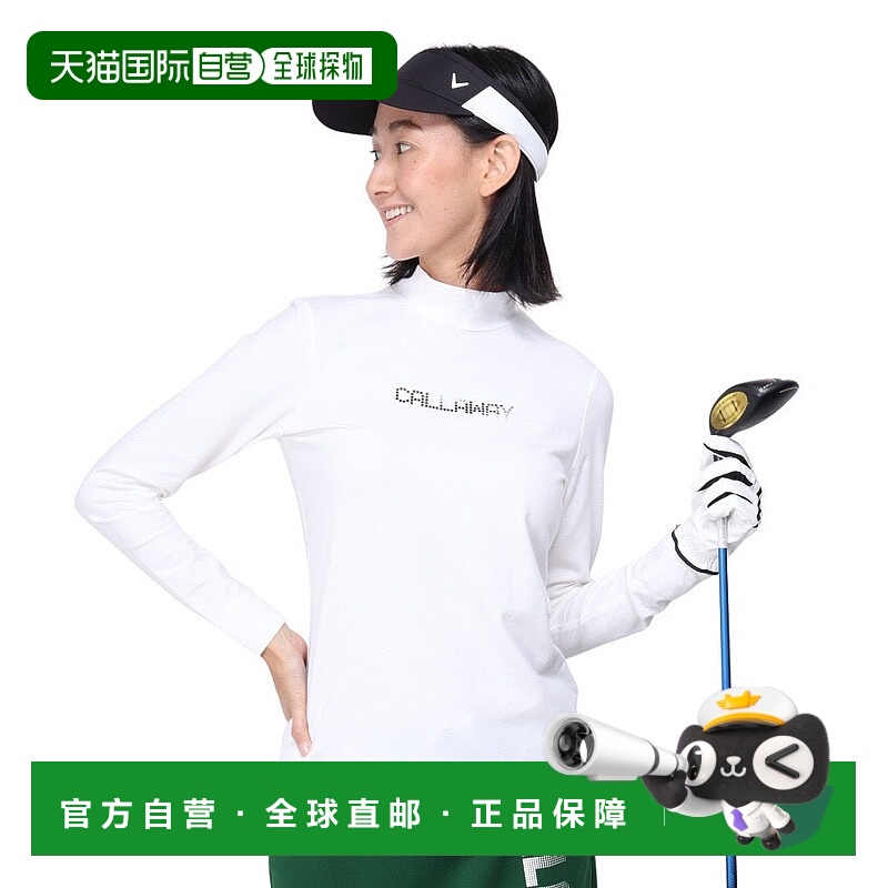 日本直邮CALLAWAY 女士高尔夫金属 logo 长袖立领衬衫 [C24233200