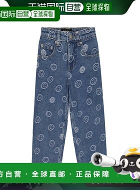 1h可退 香港直邮Molo 男童 Aiden 印花牛仔裤童装 blue蓝色 舒适