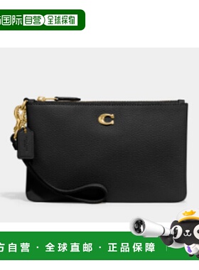 香港直邮COACH 女士手拿包 CH818B4BLACK AW2024 黑色 Polished p