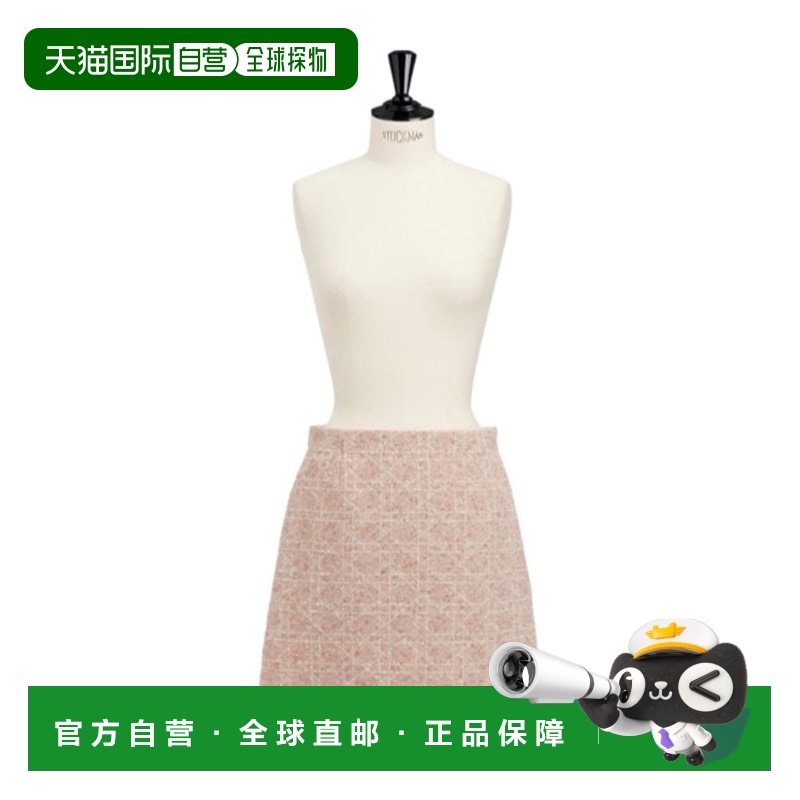 1h可退 香港直邮DIOR 女士半身裙 541J05A7757X4810 AW2025 粉红