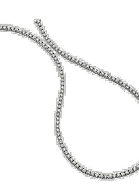 自营 geneviveGa 纯银立方氧化锆 4 毫米网球项链 - 白色 美国奥