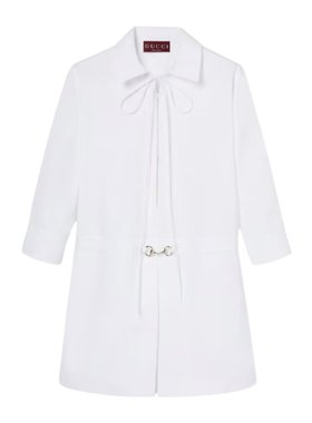 GUCCI 女士连衣裙 832066Z8B119000 CO 白色 棉府绸衬衫裙