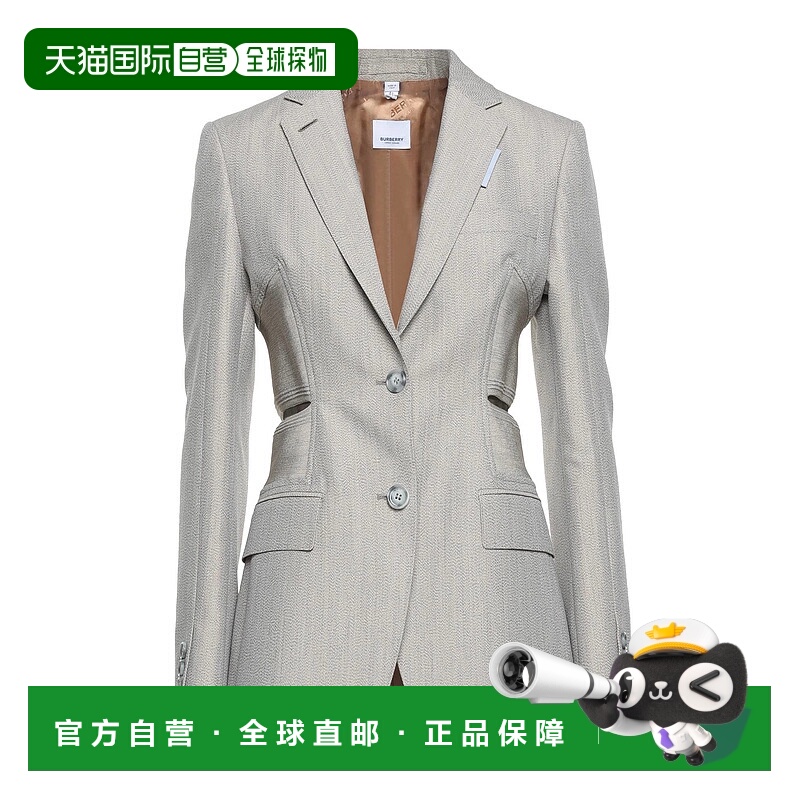 1h可退 香港直邮潮奢 Burberry 巴宝莉 女士 西装外套 beige米色