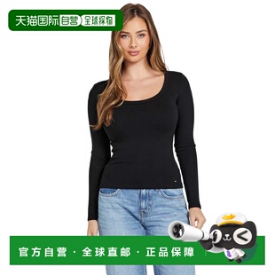 自营guessTylie Long-Sleeve Top - black 美国奥莱直发上衣