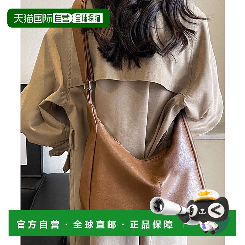 日本直邮florge 轻便仿皮前缝线单肩包/手拎包 [FL8218AW010111]