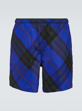 潮奢 Burberry 巴宝莉 男士 格纹泳裤 001302