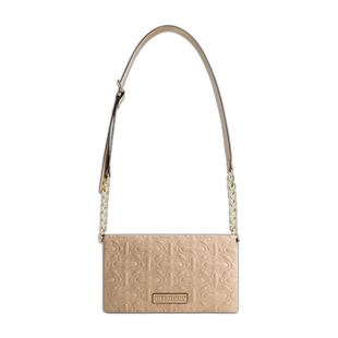 True Religion 绗缝马蹄形翻盖流浪包 - 驼色 【美国奥莱】直发