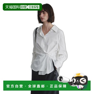 韩国直邮LOEUVRE 女士女衬衫 Open-collar cross oversized Shirt S