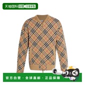 香港直邮Burberry 巴宝莉 男士 1h可退 格纹针织拉链飞行员夹克