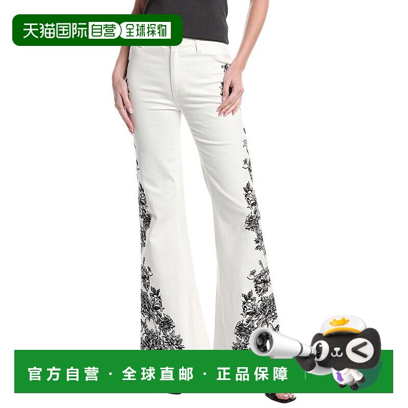 自营alice + olivia High-Rise Wide Leg Flare Pant - green 美