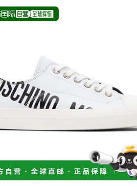 1h可退 香港直邮Moschino 莫斯奇诺 男士 白色徽标运动鞋 261MB15