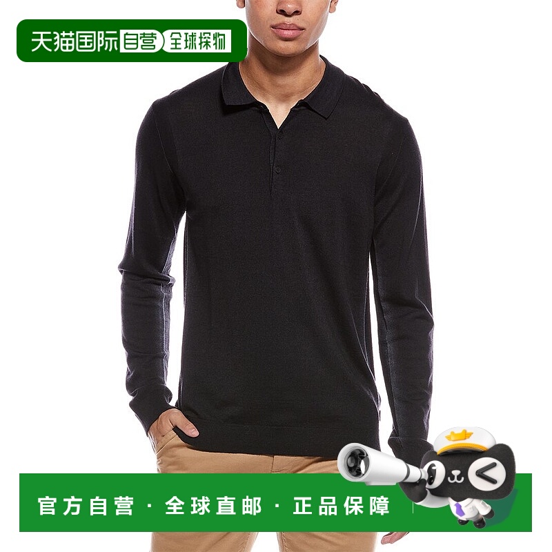 自营John Varvatos Gustave Magic Wash Wool-Blend Sweater - bl