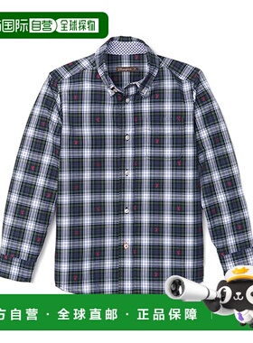 自营J.McLaughlin Carnegie Plaid Woven Shirt - white 美国奥莱