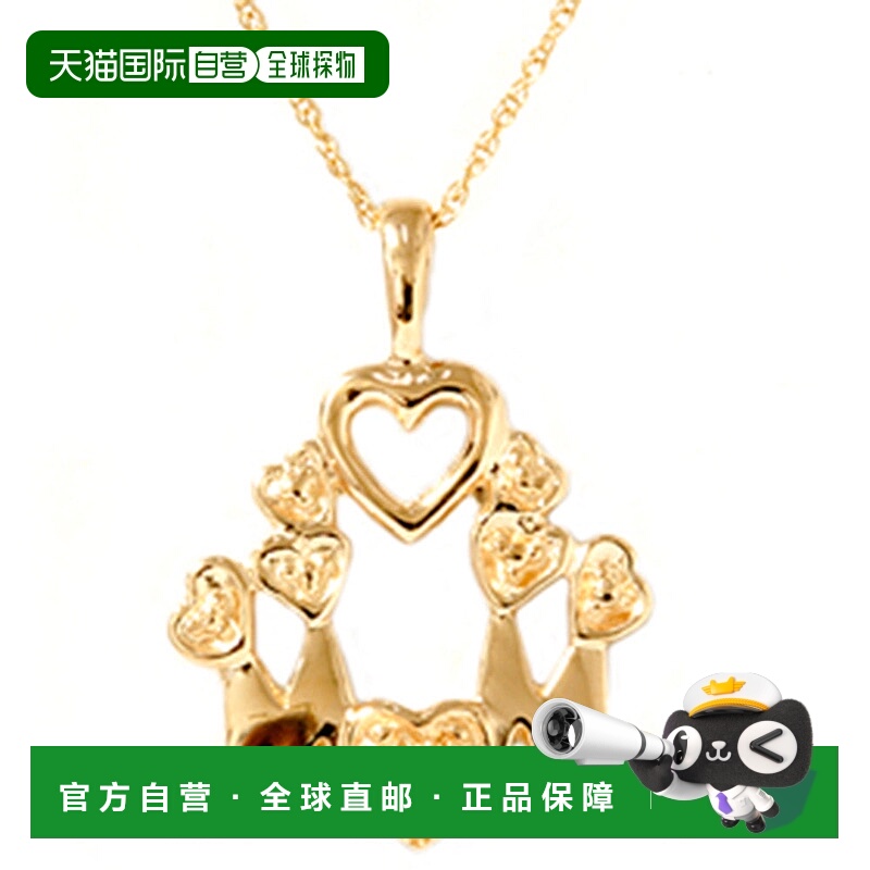 自营 pompeii3钻石妈妈吊坠项链，白金、黄金或玫瑰金 - 10k 黄金