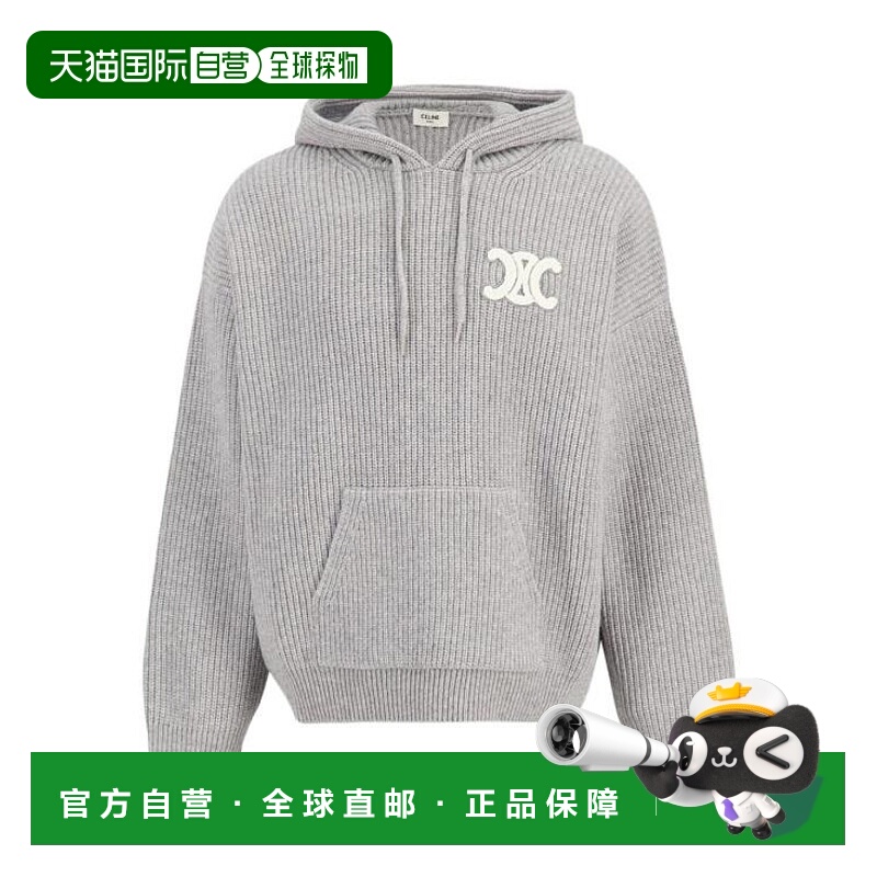 韩国直邮Celine 连帽 T 恤 RY0FV0ZTQ08GC 灰色 DOM