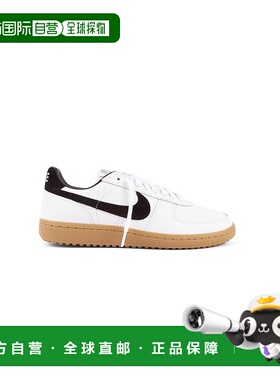 自营欧洲直邮Nike耐克 Field General系列白色/黑色皮革复古训练