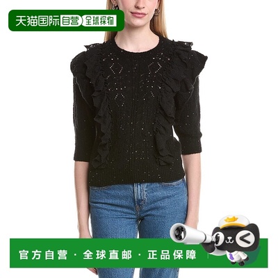 自营Autumn Cashmere Pointelle Cashmere-Blend Sweater - black