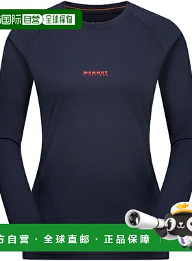 日本直邮MAMMUT QD 标志印花长袖T恤 AF 女士户外长袖T恤 1016010