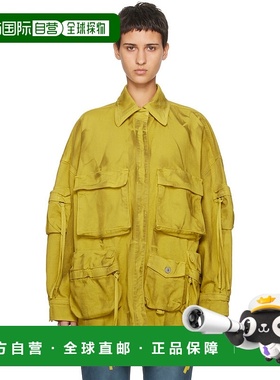 1h可退 香港直邮潮奢 The Attico 女士 黄色 Fern 大衣 242WCB48D