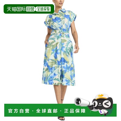 自营 Maggy London Midi连衣裙-蓝色 美国奥莱直发新款