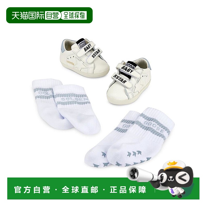 1h可退 【美国直邮】Golden Goose 金色小星星镶边婴儿运动鞋 童