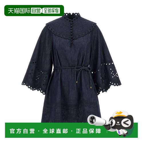 1h可退 香港直邮ZIMMERMANN 女士连衣裙 9161DSS263INK CO 蓝色 M