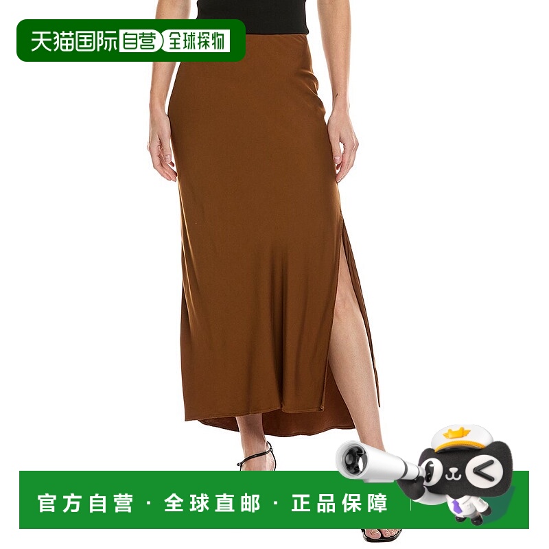 自营Bella Dahl Side Slit Bias Maxi Skirt - brown 美国奥莱直