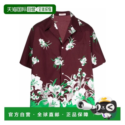 香港直邮Valentino 印花图案短袖衬衫华伦天奴男装 XV0AAA908GB
