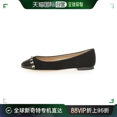 Salvatore Ferragamo菲拉格慕黑色女士绒面平底鞋0573925