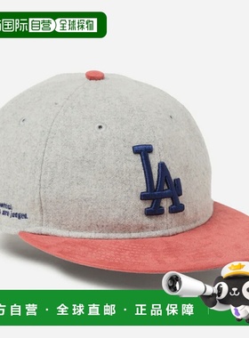 日本直邮New Era RC 9FIFTY 洛杉矶道奇队男女麂皮遮阳帽浅灰色/1