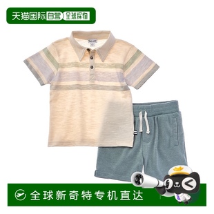 白色 自营 和短裤 splendid华丽 美国奥莱直发 2件条纹Polo衫