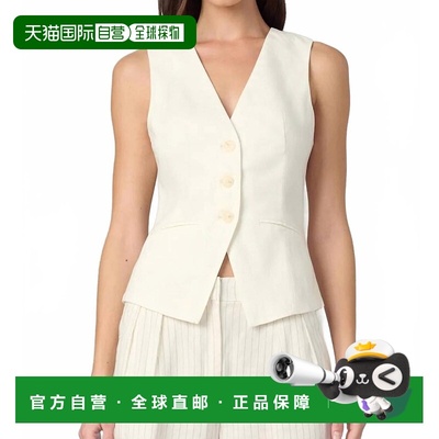 自营joe's jeansMaeve V-Neck Vest In Ecru - ecru 美国奥莱直发