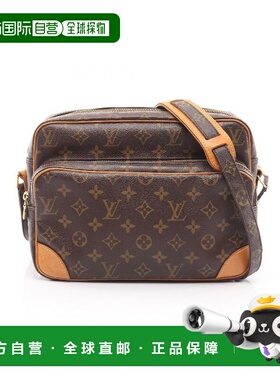 日本直邮中古LV路易威登女包B级9新Nile双层相机包涂层/防水帆布