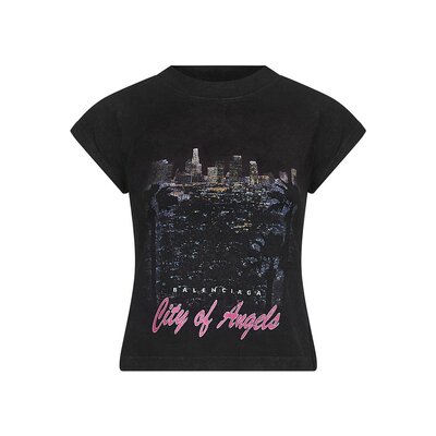 BALENCIAGA 女士T恤 807341TSVR51041 AW2025 黑色