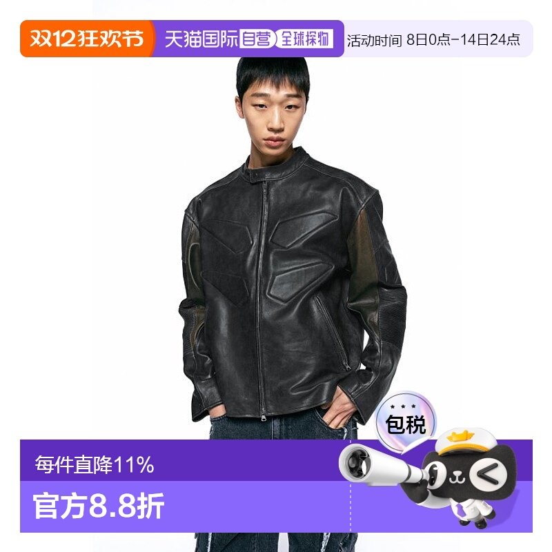 韩国直邮INSILENCE设计师款通用日常休闲宽松时尚夹克IM2C4JK11BK