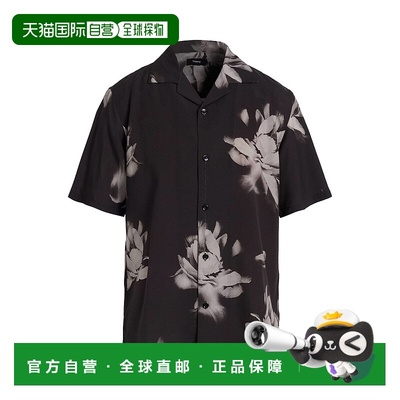 1h可退 香港直邮THEORY 希尔瑞 男士 花纹衬衫 black黑色 舒适时