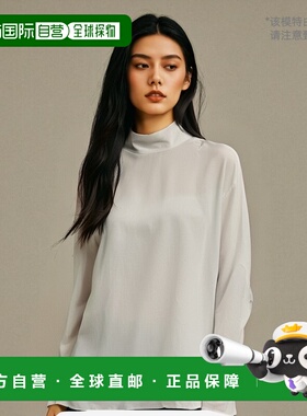 香港直邮MARNI 女士T恤 TTMA0367S0TCY6700W01 AW2024 灰色半高领