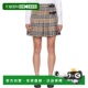 香港直邮潮奢 Wool Burberry 女士 1h可退 Check 巴宝莉 驼色 Min