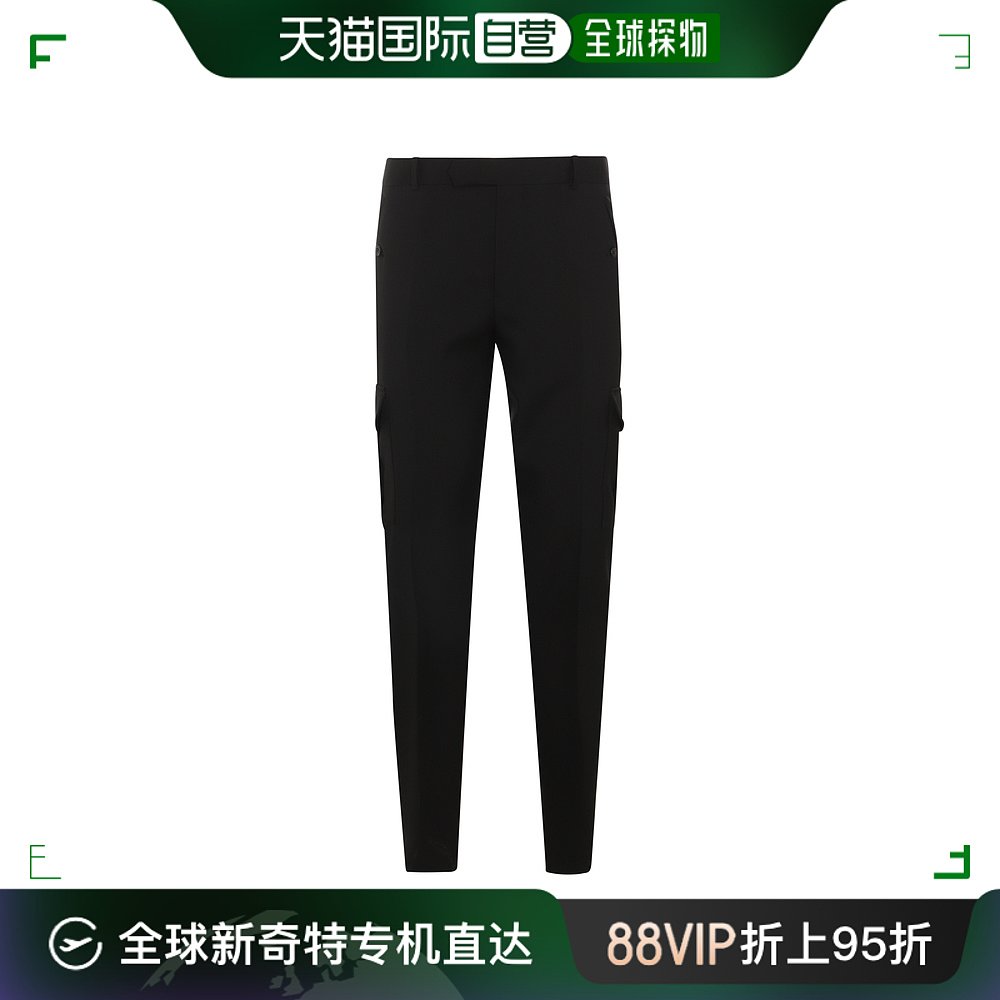 香港直邮潮奢 Tom Ford汤姆福特男士黑色棉质长裤 SHL014FMC0