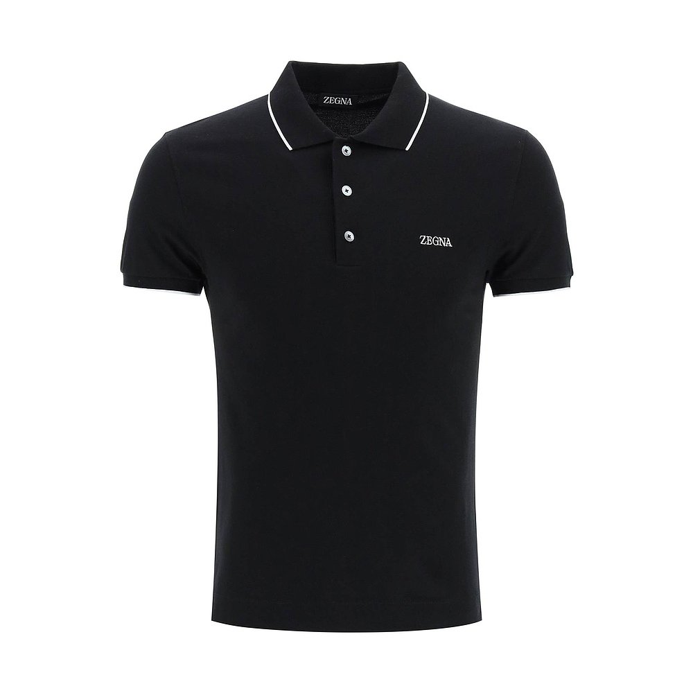 ZEGNA 男士POLO衫 E7358A5B746K09-0 SS2025 黑色