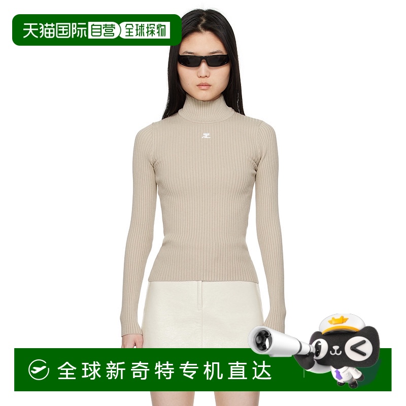 香港直邮潮奢 Courreges 女士 黑色 Reedition 系列 Rib Knit Moc
