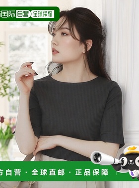 1h可退 日本直邮index 女士五分袖船领罗纹上衣 C5811201999909