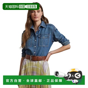 1h可退 香港直邮Lauren Ralph Lauren 女士 宽松款牛仔布衬衫